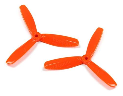 Kingkong 5045 3-Blade Orange Propellers CW CCW 1 Pair for FPV Racer [1067877-or]